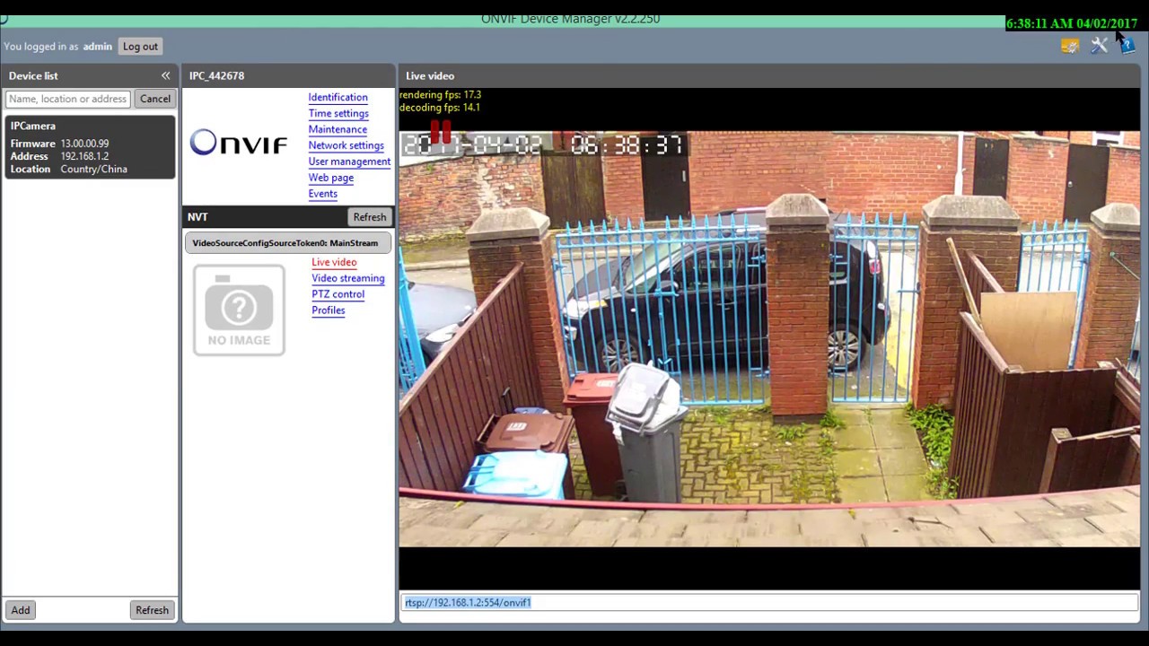 Part 1 Detect ONVIF Live feed