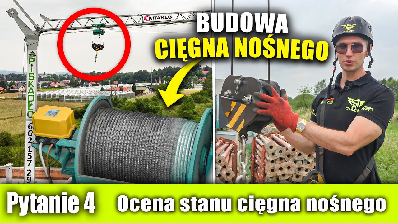 #4 Ocena stanu cięgna nośnego - ŻURAW WIEŻOWY i SZYBKOMONTUJĄCY - EGZAMIN PRAKTYCZNY UDT