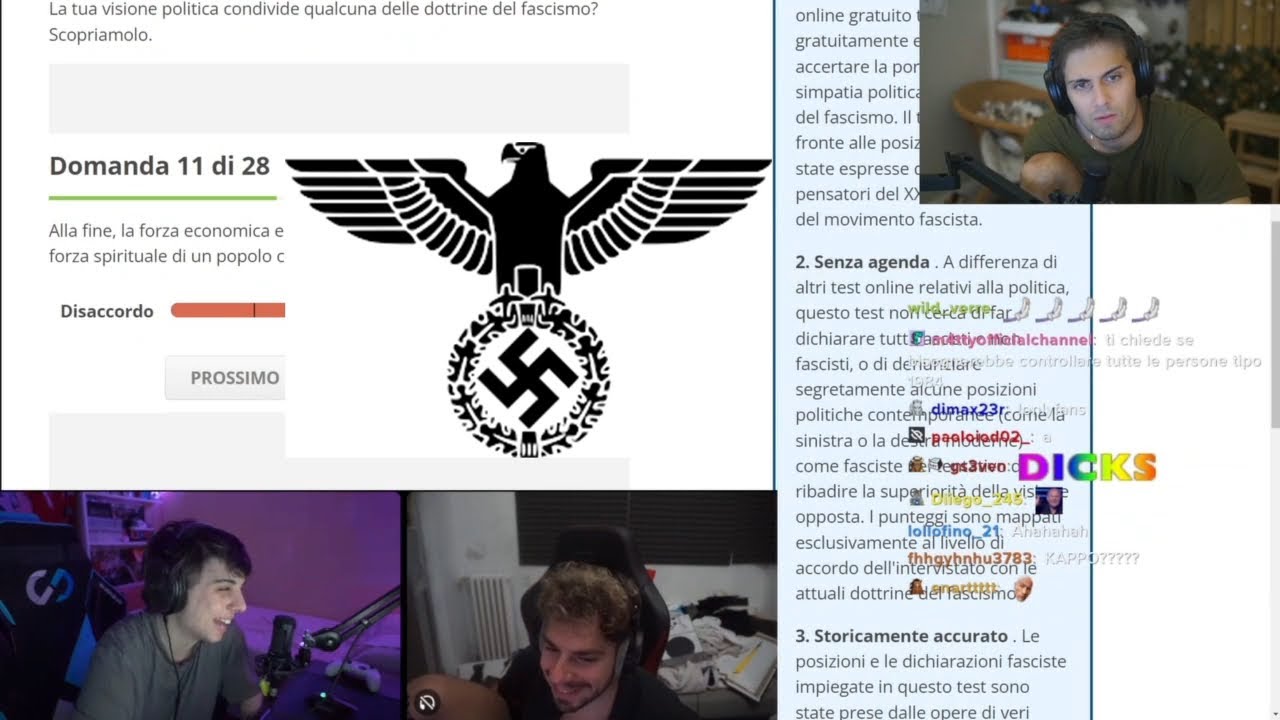 BLUR, FRENEH E MANUUXO FANNO IL TEST SUL FASCISMO E.....