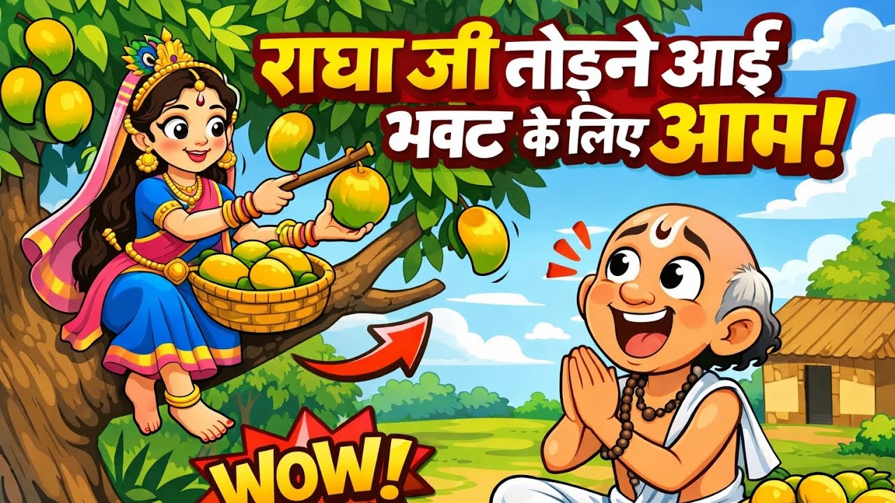 श्रीजी को 🥭🥭आना पड़ा अपने🥭🥭💯💯 एक भक्त के लिए  आम तोड़ने |