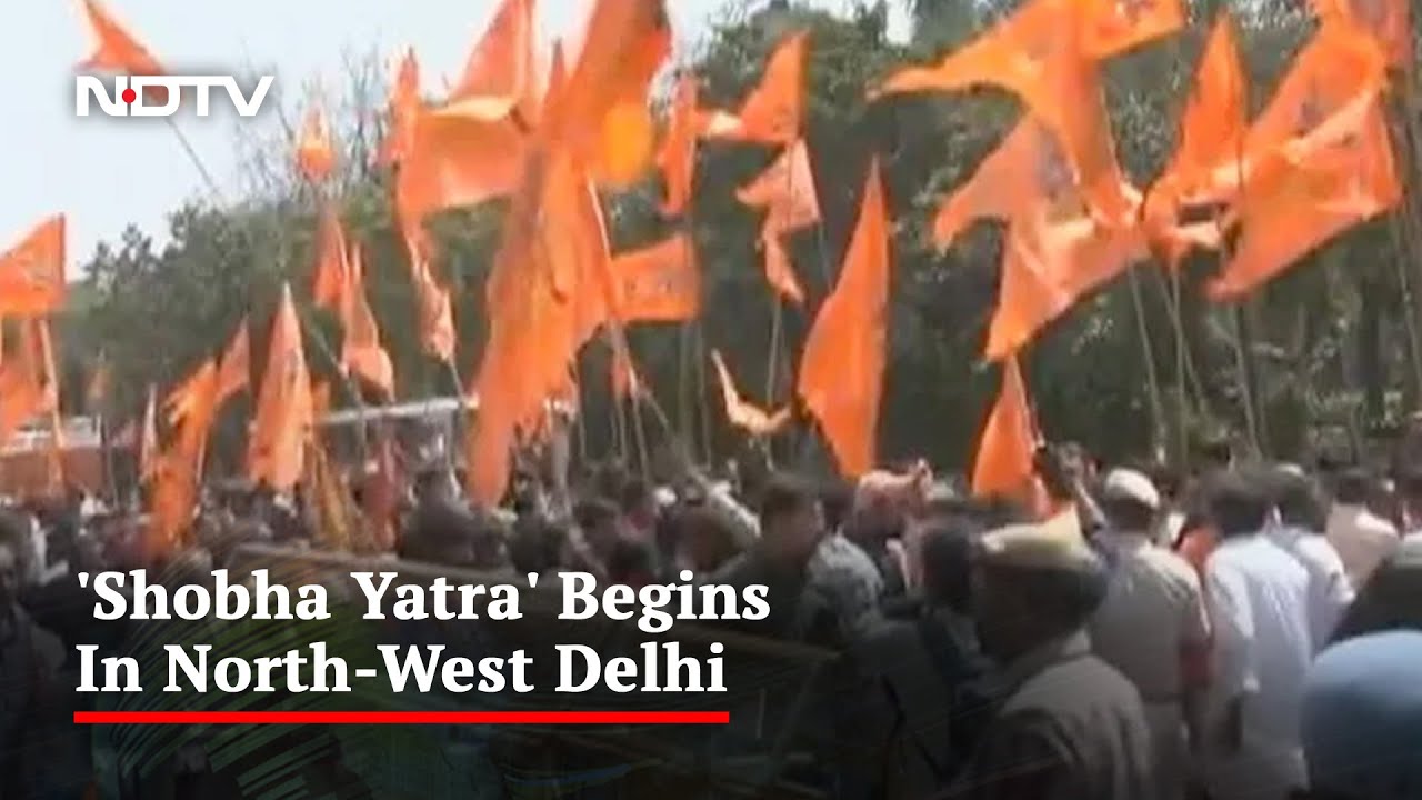 Defying Police Orders, Massive Ram Navami Rally In Delhi's Jahangirpuri