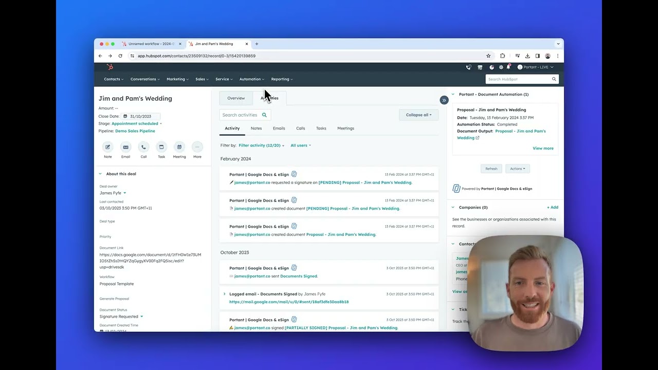 Add Portant Actions to HubSpot Workflows - Feature Demo