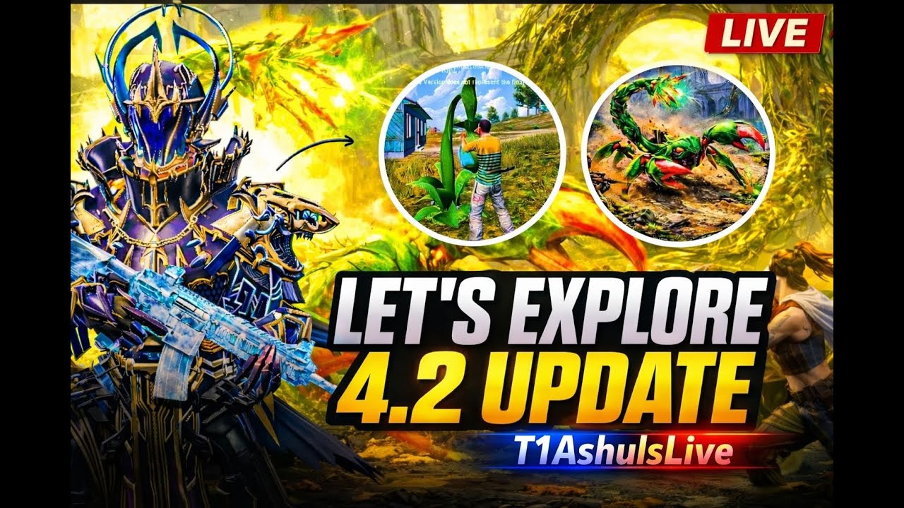 BGMI 4.2 Update LIVE 🔥 New Dragon Mode, Mythic Powers, Secret Places & Extreme Fights | T1AshuIsLive