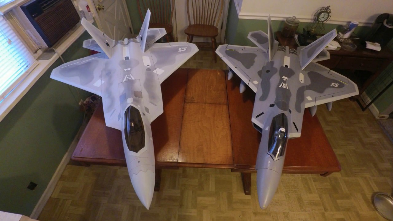 Freewing F-22 90mm Raptor 8s Compared to LX F-22 Twin 70mm, Watch What Happened