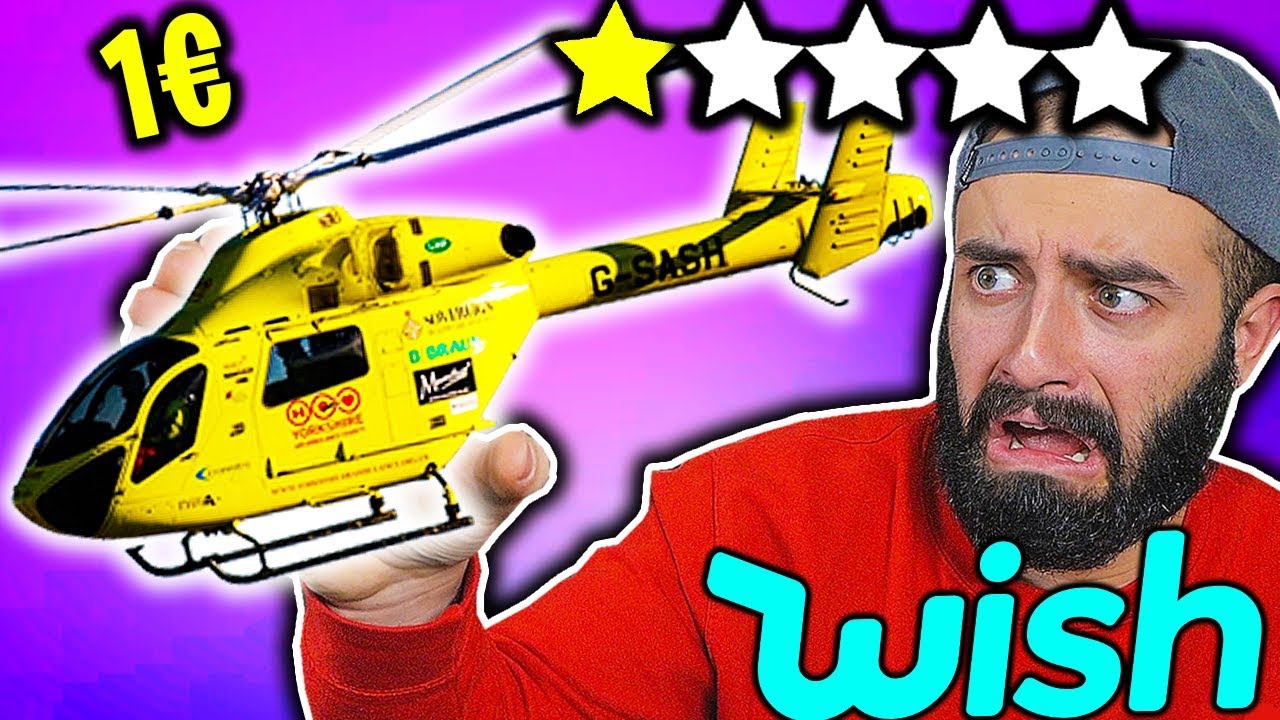 UNBOXING ELICOTTERO da 1€ di WISH *esplode?* - OFFERTE WISH