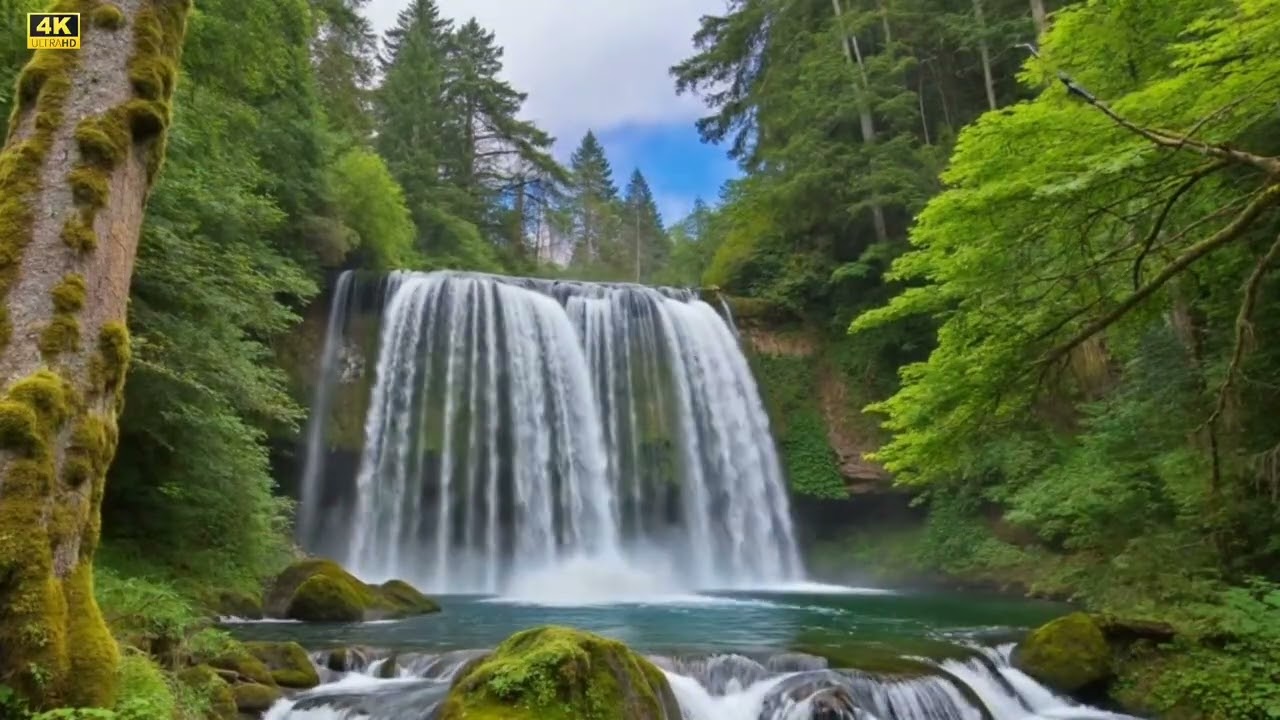 Waterfall Meditation 💦🌴 | Inner Peace & Relaxing Energy ✨