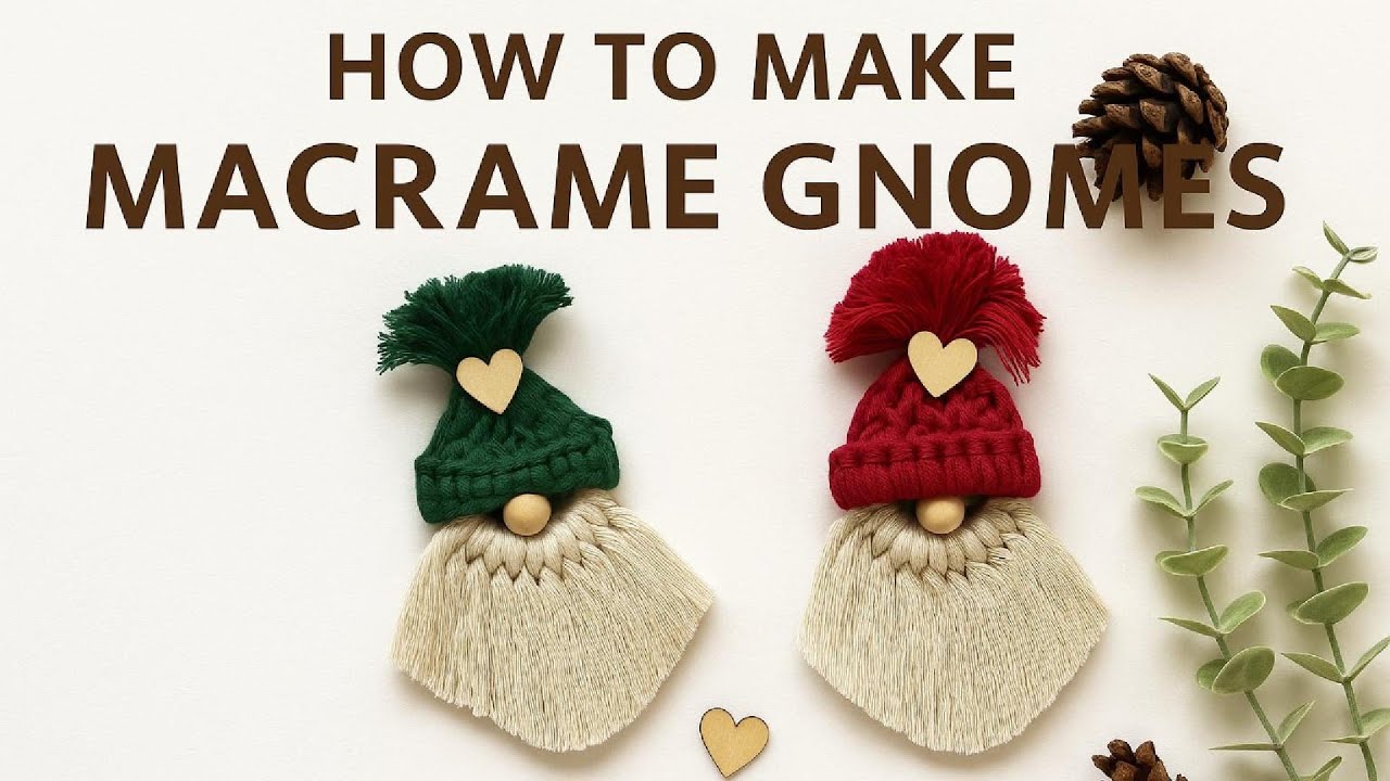 DIY Macrame Gnome Ornaments | Easy Christmas Tutorial for Beginners