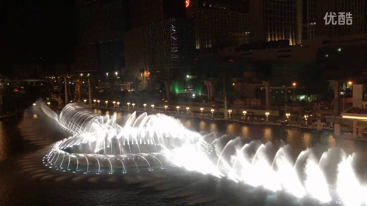澳門永利皇宮音樂噴泉測試影片(轉自YOUKU)