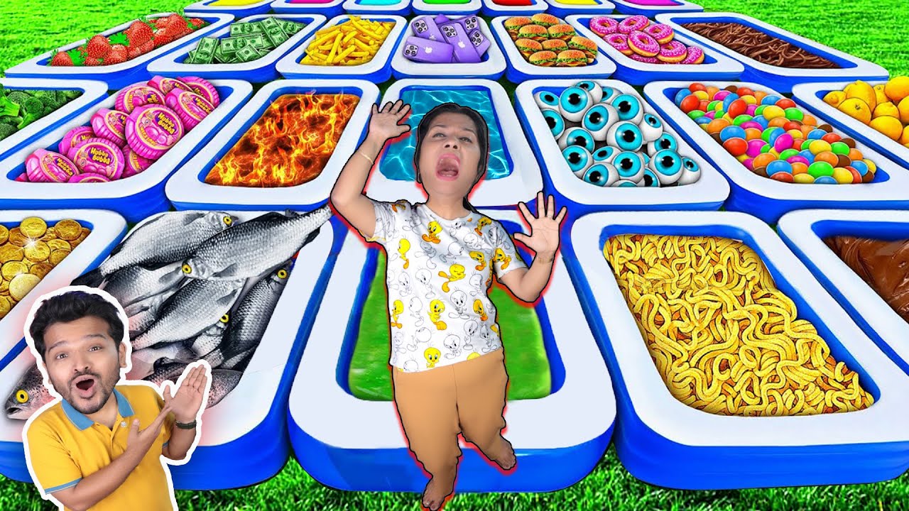 Don't Fall In Wrong Mystery Pool Challenge  | Hungry Birds