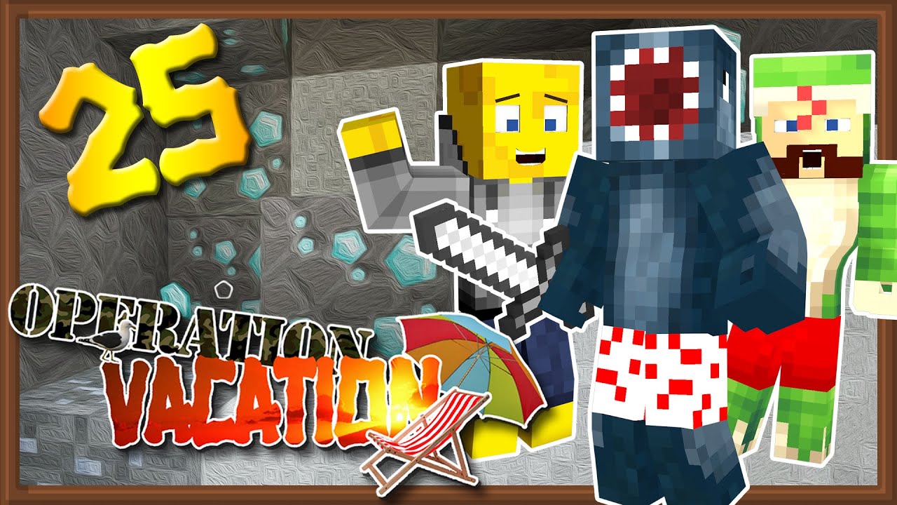 Minecraft Operation Vacation w/ iBallisticSquid - Diamonds! #25 (Minecraft Attack of the B-Team)