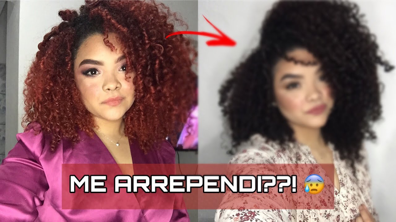 DO CABELO VERMELHO AO CASTANHO ESCURO EM CASA !| THAINA NOGUEIRA