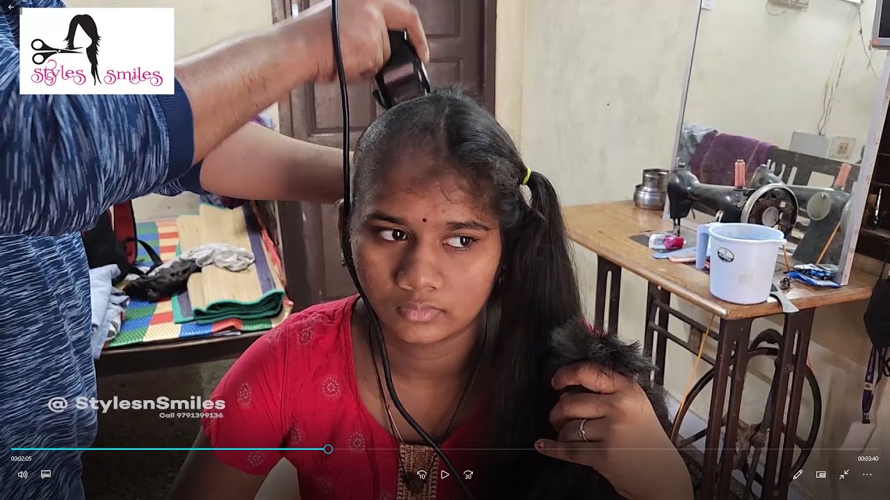 College Girl headshave • Women Liberation • Hair Donation • Long hair shave • Styles n Smiles •