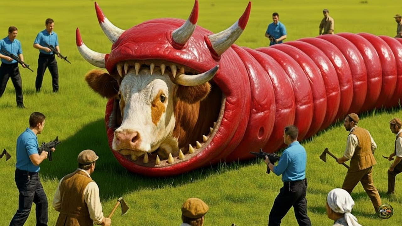 Brave Heroes Rescue a Helpless Cow from a Deadly Giant Mutant Worm 🐄🪱