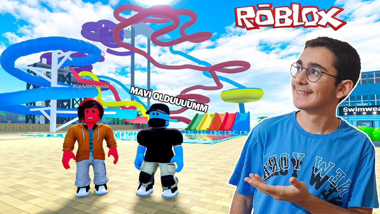 AQUAPARKA GİTTİK KAYDIRAKLARDAN KAYDIK!! Roblox