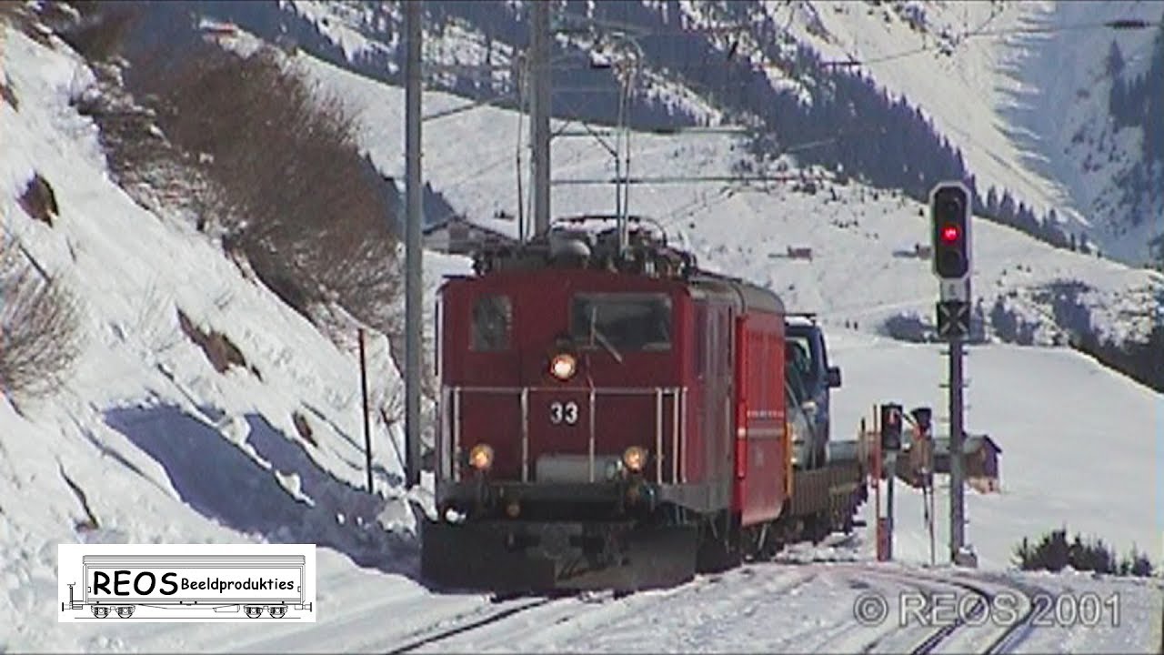 2001-02 FO [SDw] Bahnhof Tschamut Selva, classic FO in winter - HGe 4/4 I, HGe 4/4 II and more..
