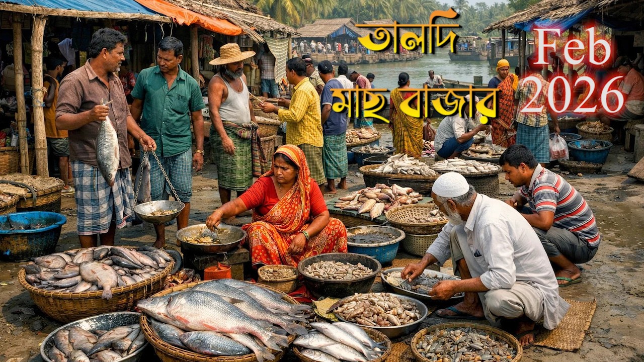 তালদি পাইকারি মাছ বাজার ২০২৬ | ক্যানিং সুন্দরবন ভেটকি, গলদা, পোনা কাতলার আজকের দাম |  Fish Market