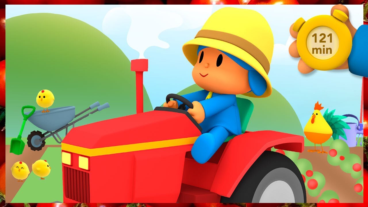 🚜 POCOYO & NINA EPISODIOS - Los Tractores de la granja [121 min] CARICATURAS y DIBUJOS ANIMADOS