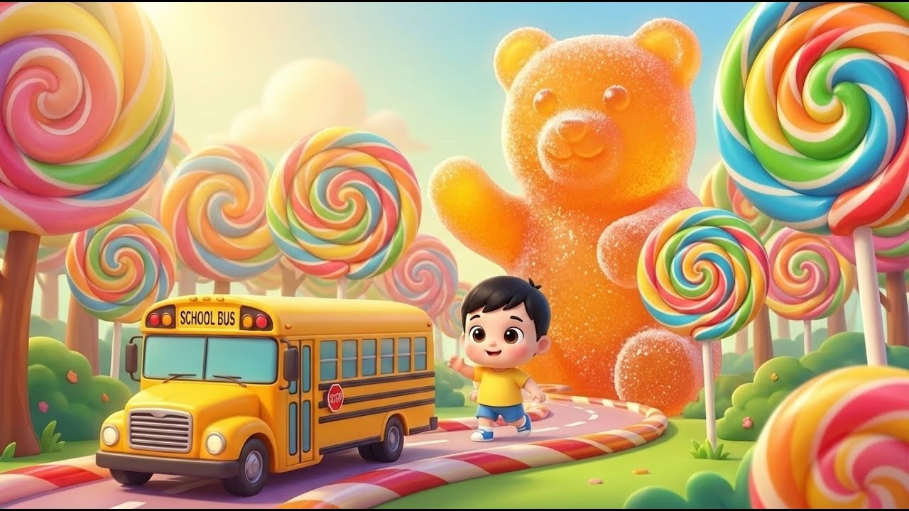 Wheels on the Bus Candy Factory Edition | Kids Songs & Nursery Rhymes By Tiny Toons Tv