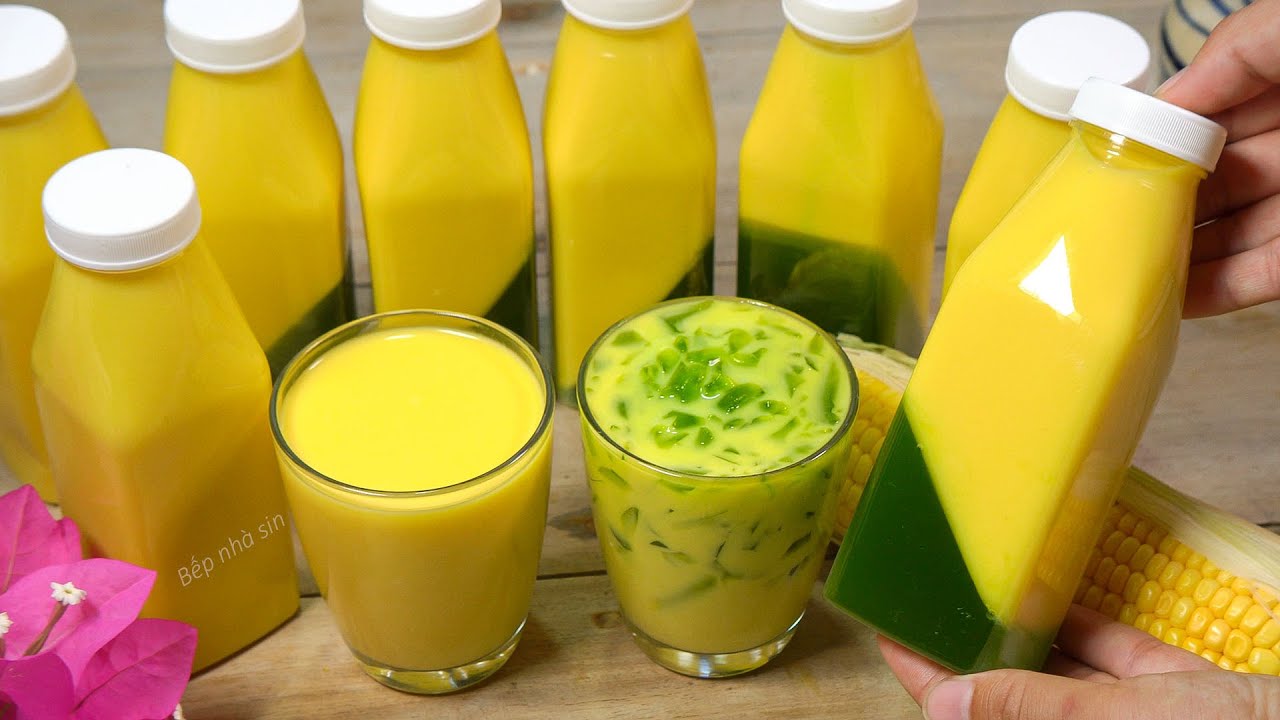 SỮA BẮP THẠCH LÁ DỨA Thơm Béo Sánh Mịn Vạn người mê