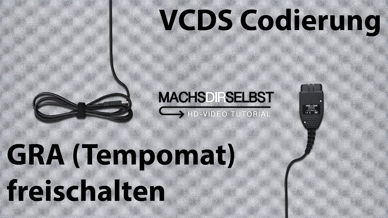 [Golf VI] Tempomat/Geschwindigkeitsregelanlage (GRA) eincodieren/aktivieren mit VCDS Tutorial (HD)