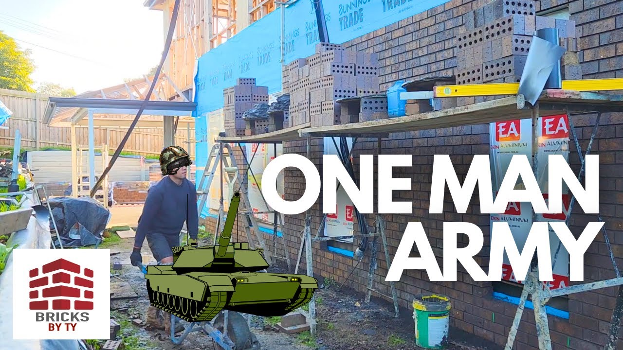 Building a double storey house... solo | BRICKLAYING AUSTRALIA