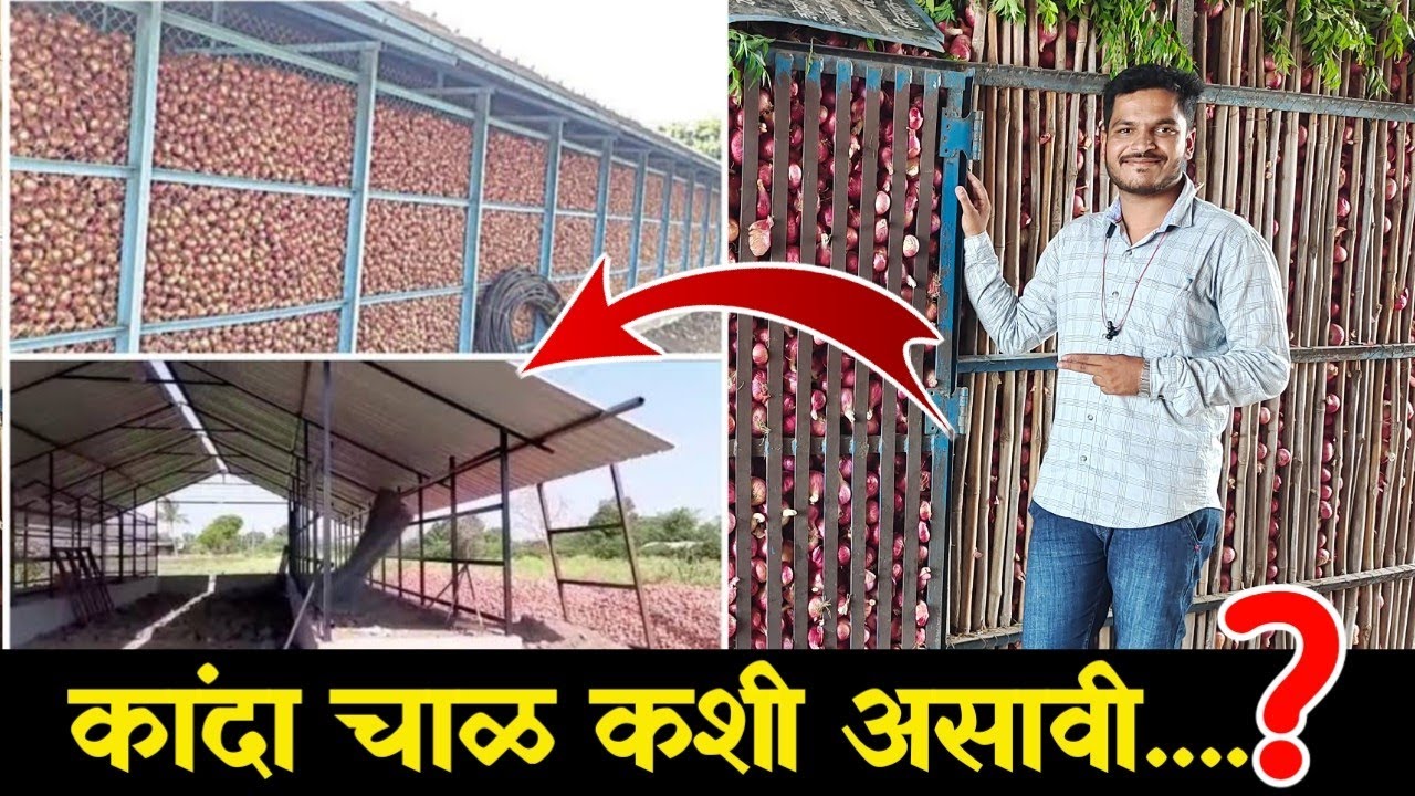 कांदा साठवणूक । कांदा चाळ कशी असावी । Kanda chal | onion Storage