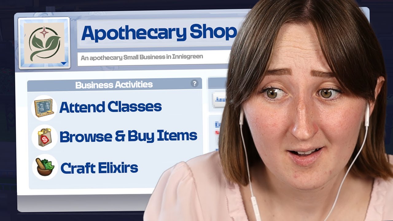 i tried running an *apothecary shop* in the sims