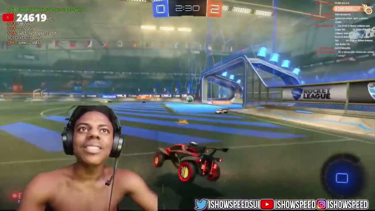 iShowSpeed Plays Rocket League And RAGES 😂