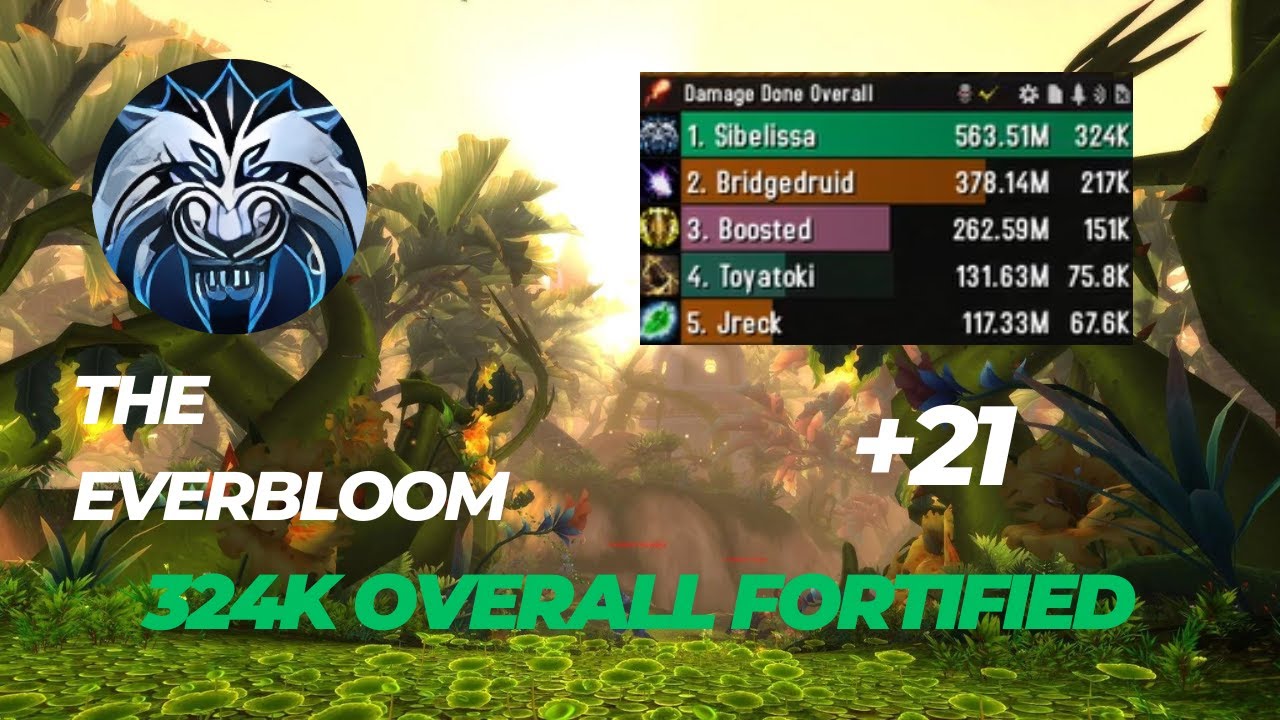 +21 everbloom WindWalker Monk POV 324k overall  dragonflight 10.2.5 season 3