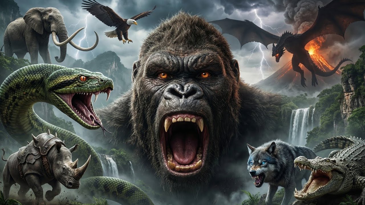 King Kong vs The Deadliest Creatures on Earth | Ultimate Titan Battles Movie 4K