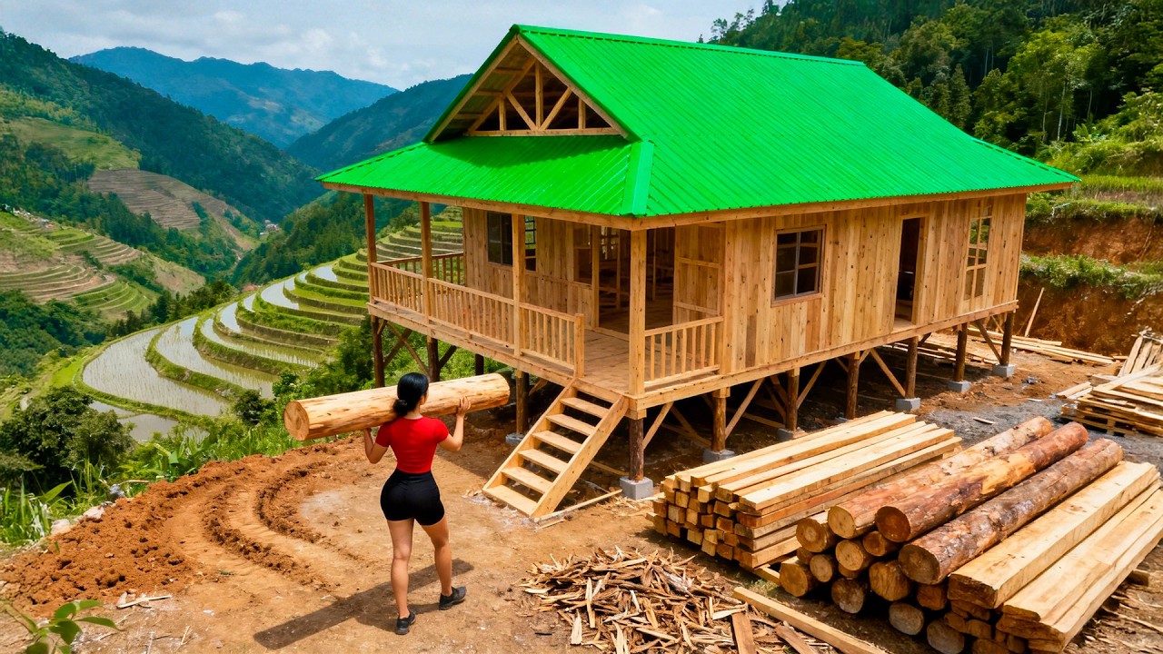 Complete Two Story Wooden House Build Strong and Practical from Start to Finish