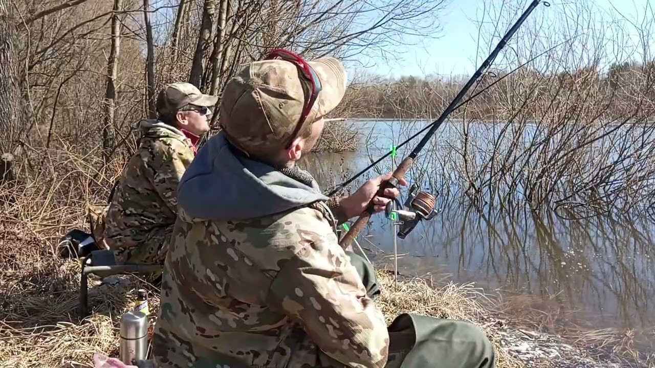 РЫБАЛКА НА РЕКЕ ФИДЕРОМ В МАРТЕ! И немного весенних солнечных ванн.