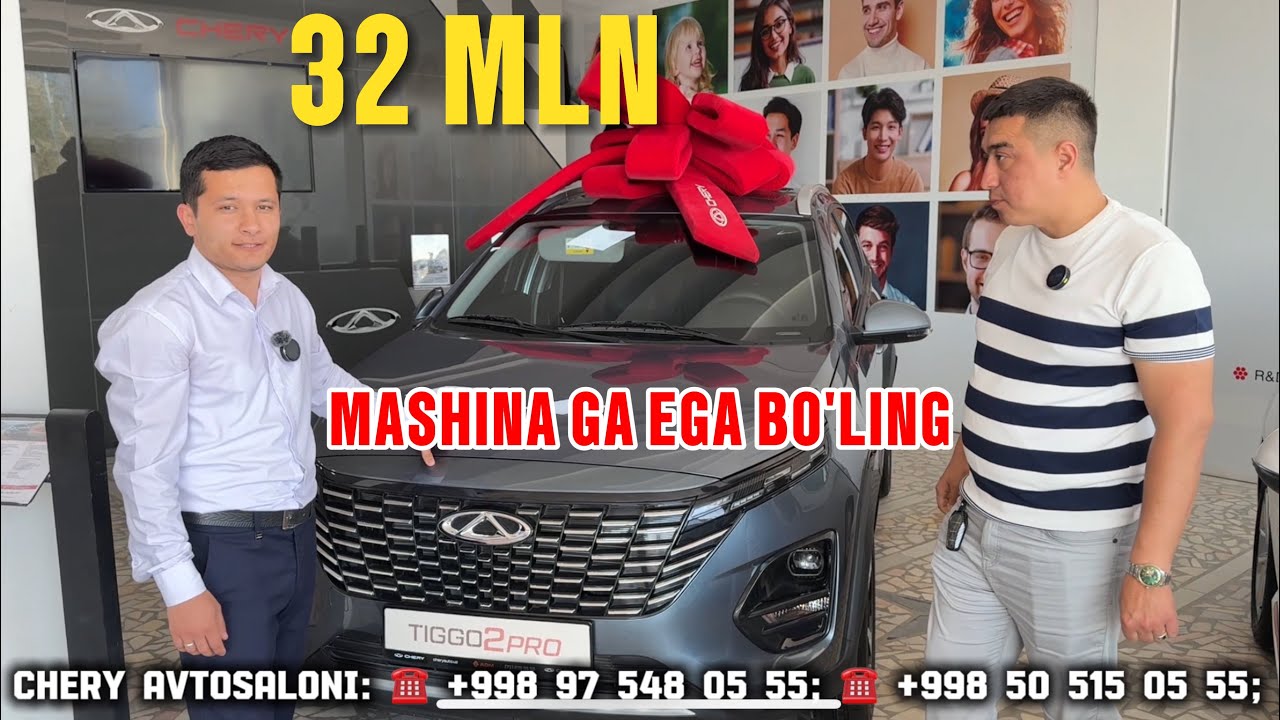 CHERY AVTOSALONIDAN YANGILIK! RASSROCHGA BO'LIB TO'LANG!!!