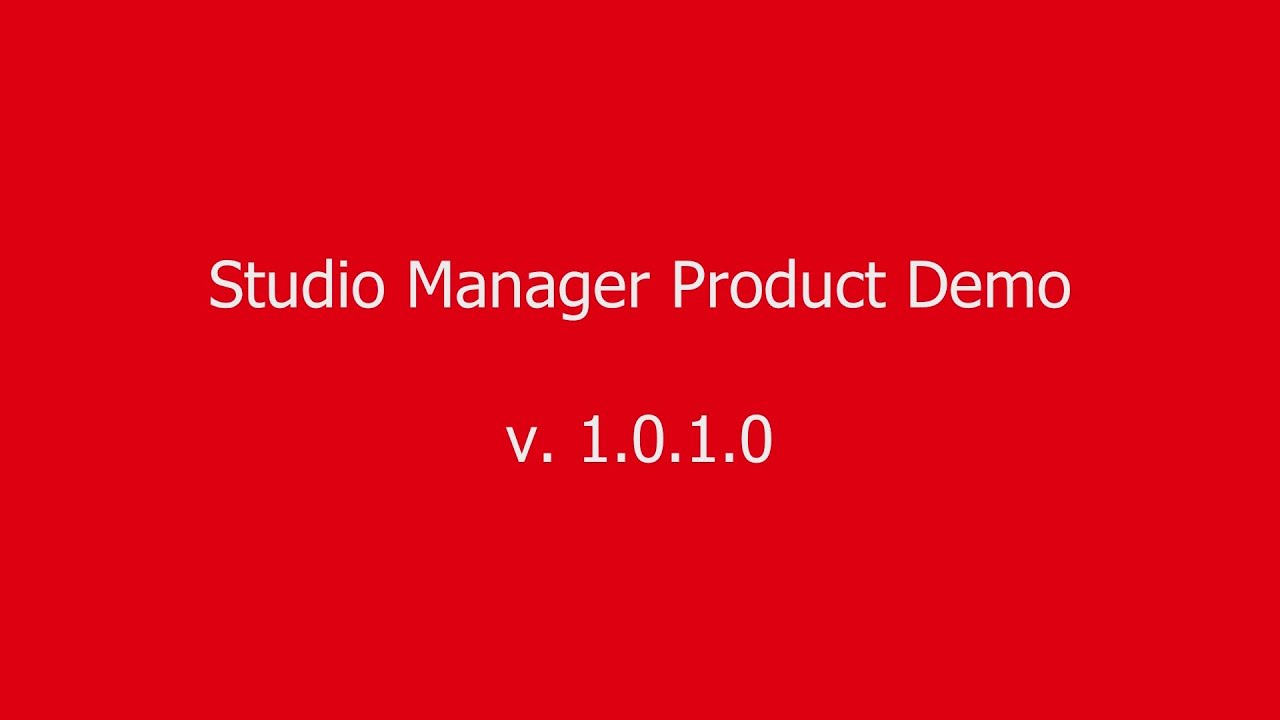 Studio Manager | Product Demo
