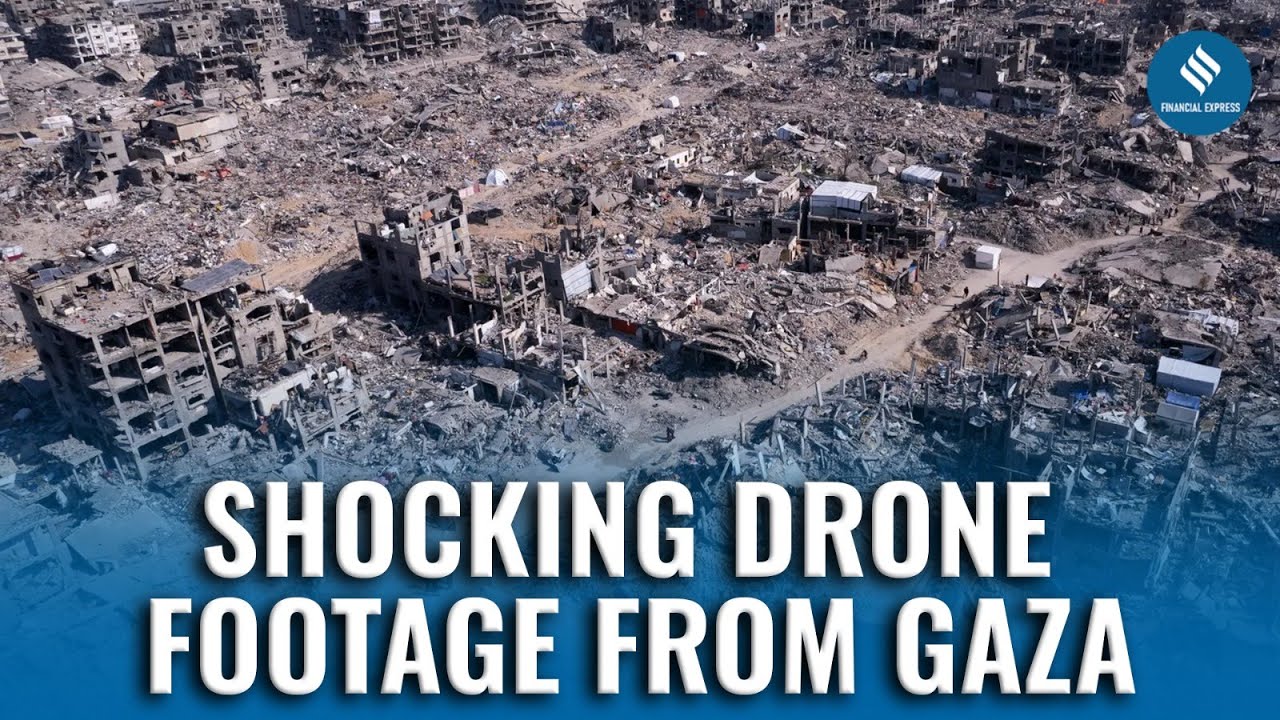 Shocking Aerial View of Devastation In Gaza City | Drone Footage Shows Vast Destruction