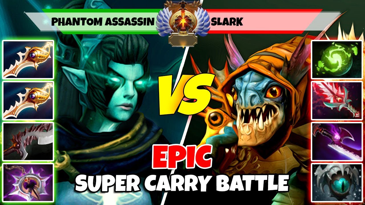 PHANTOM ASSASSIN (Carry) vs SLARK (Carry) - Epic Battle Of Immortal Rank Dota 2 Players - Z Dota 2