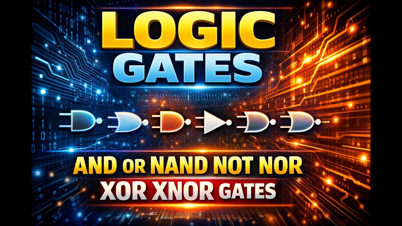 Logic Gates Explained with Circuit Diagrams | AND, OR, NAND, NOR, XOR, NOT, XNOR (Hindi/Urdu)