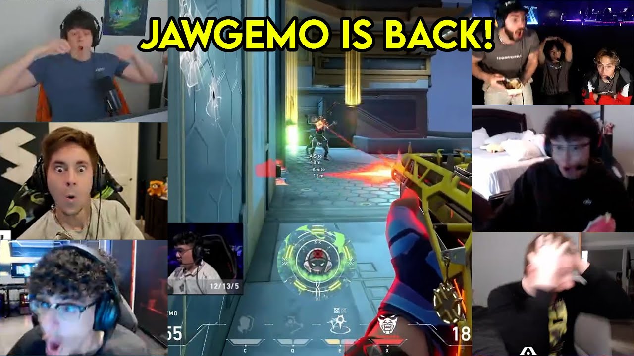 Valorant Streamers Reacts To G2 JAWGEMO Insane 1v4 ACE CLUTCH Against T1 In VCT
