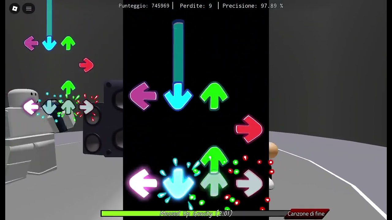 Roblox basically Fnf remix Messed up gravity 23 misses first try