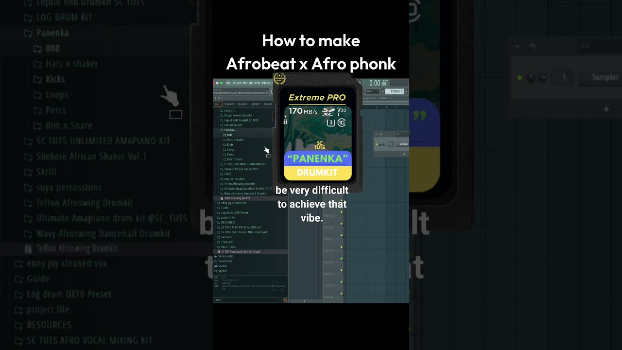How to make Afrobeat x Afro phonk drum pattern in FL Studio 24