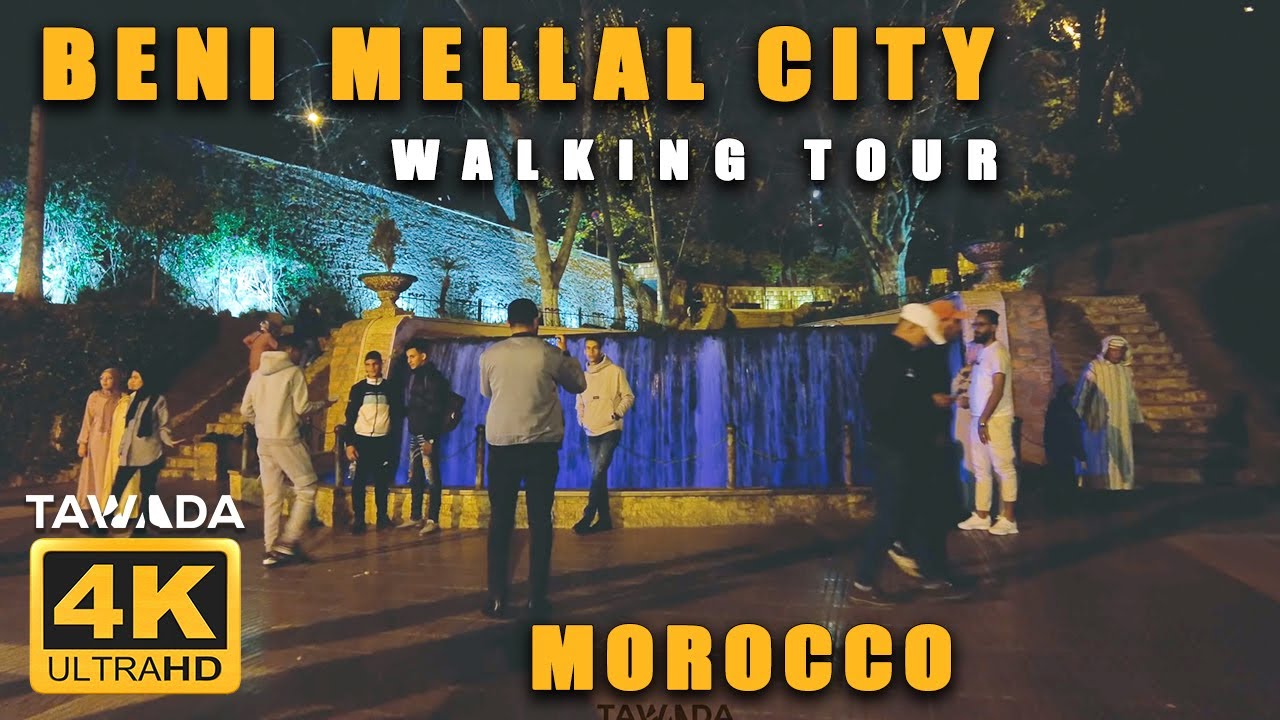 BENI MELLAL - Ain aserdoune walking tour - MOROCCO (4K UHD)