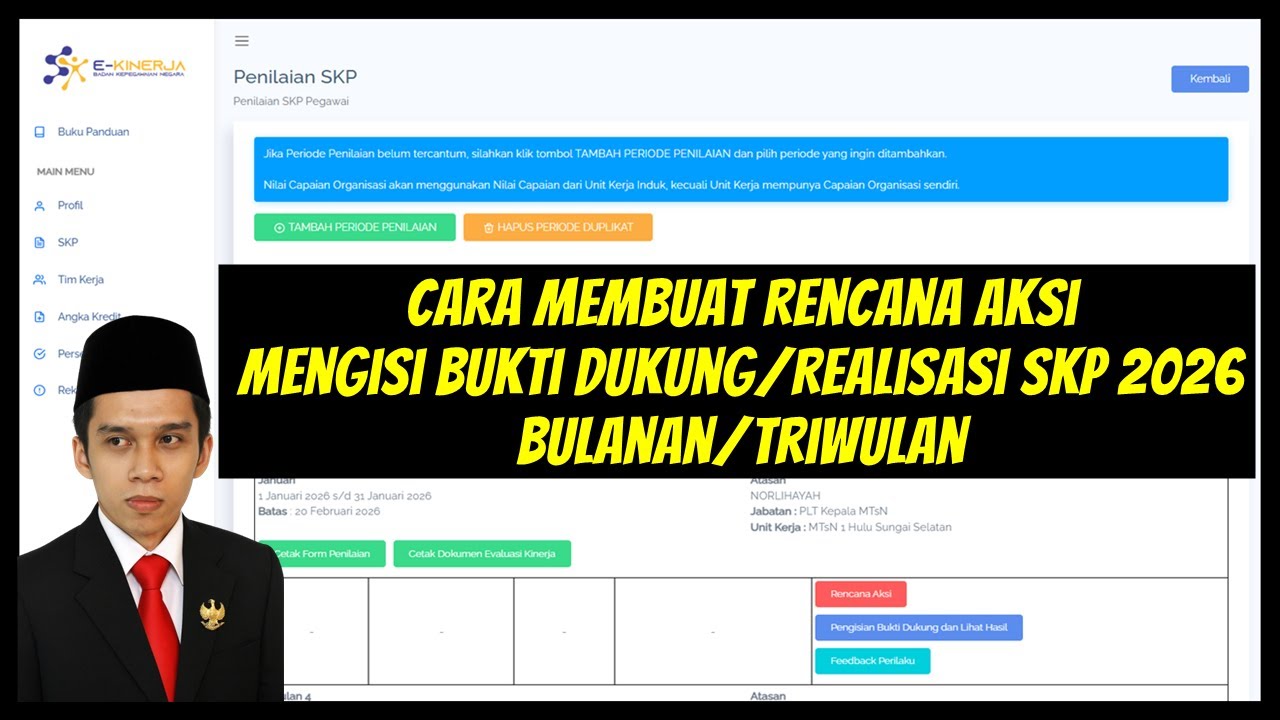 Cara Membuat Rencana Aksi & Mengisi Bukti Dukung/Realisasi SKP ASN Tahun 2026 – Bulanan/Triwulanan