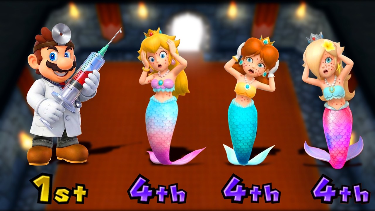Mario Party 9 Minigames Showdown - Mario Vs Peach Vs Daisy Vs Rosalina (Master Difficulty)