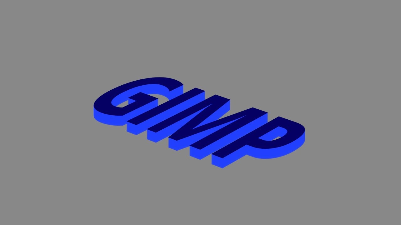 Как создать простой 3D-текст в GIMP | Альтернатива Photoshop | #75