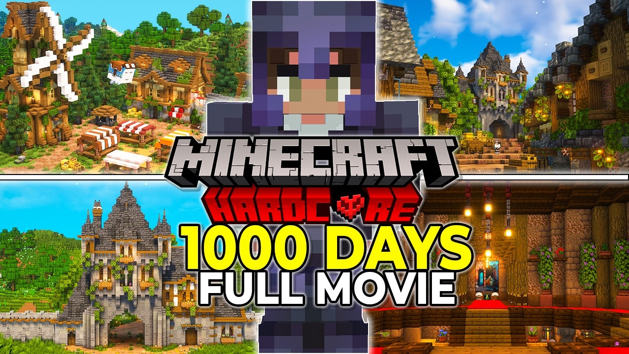 I Survived 1000 Days in HARDCORE Minecraft (Full Movie)