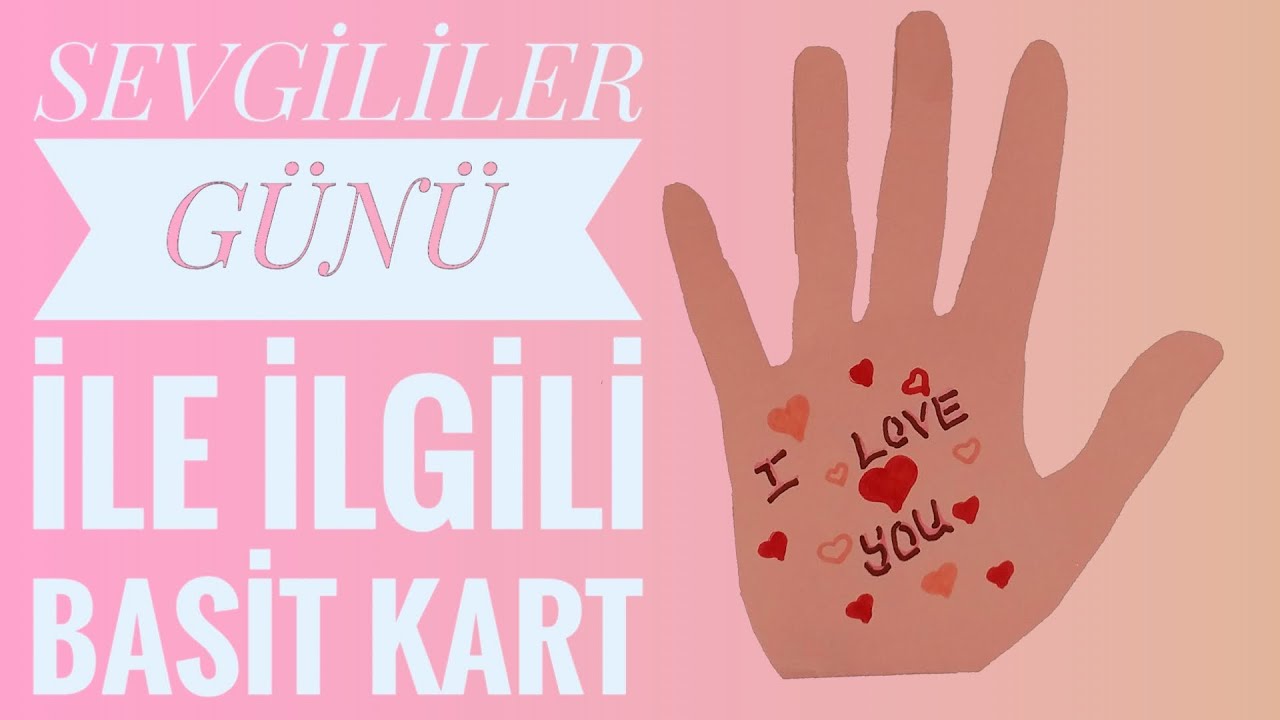 Sevgililer Günü için basit kart nasıl yapılır? /How to make a Valentine card?