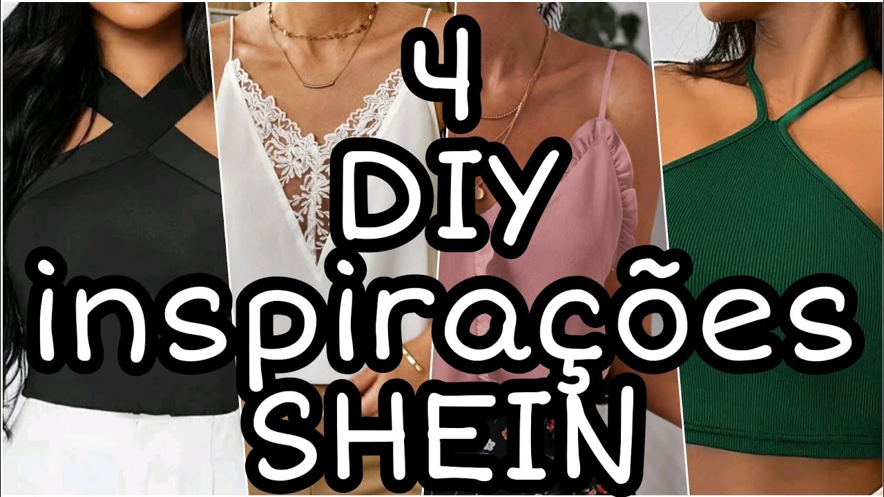 TUTORIAIS RÁPIDAS 4  blusas de retalhos de malha inspiradas na Shein / 4 blusinhas fáceis