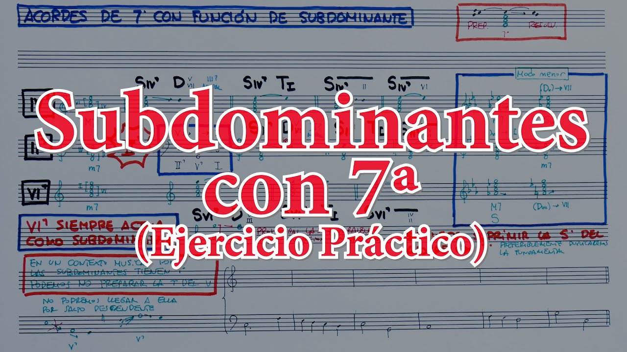 Armonía 4ºEP  - Subdominantes con 7ª (Ejercicio Práctico)