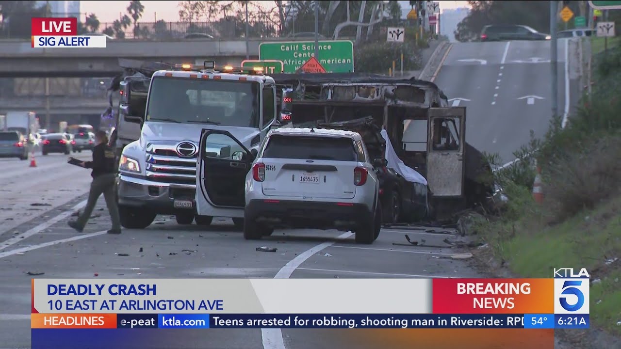 Uber driver killed in 10 Freeway crash with food truck
