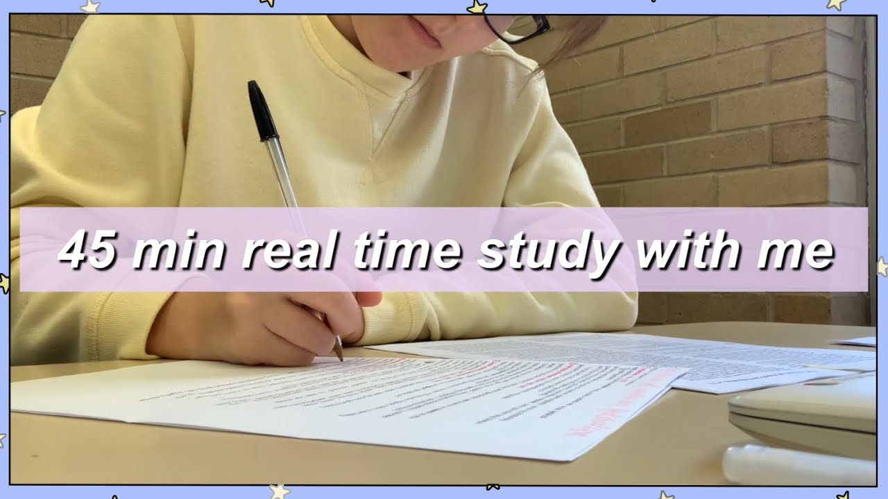 real time, 45 minute study with me • no music // studioushailey